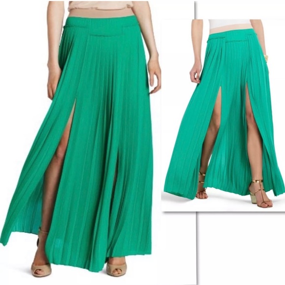 BCBGMaxAzria Dresses & Skirts - BCBGMAXAZRIA DILLON PLEATED PANELED MAXI SKIRT M